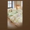 Pure thickened brushed cotton bed four-piece set, skin-friendly twill cotton dormitory three-piece set, washed cotton bed sheet and duvet cover details Picture